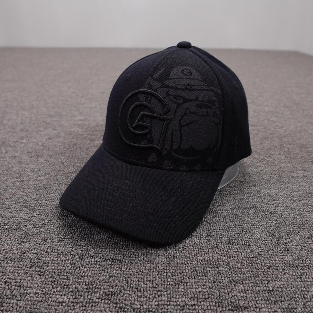Georgetown Hoyas Hat Cap Fitted Mens Large Black NCAA Basketball Zephyr